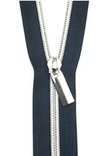 Load image into Gallery viewer, Zippers By The Yard Navy Tape Nylon Teeth #5 | Sallie Tomato