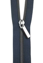 Load image into Gallery viewer, Zippers By The Yard Navy Tape Nylon Teeth #5 | Sallie Tomato
