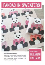 Load image into Gallery viewer, Pandas In Sweaters Paper Pattern | Elizabeth Hartman