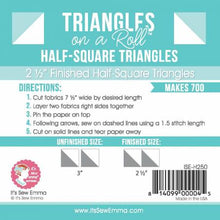 Load image into Gallery viewer, 2.5&quot; Half Square Triangle Paper - Triangles on a Roll #H250
