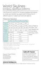 Load image into Gallery viewer, World Skylines Scrappy Appliqué Paper Pattern