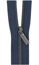 Load image into Gallery viewer, Zippers By The Yard Navy Tape Nylon Teeth #3 | Sallie Tomato
