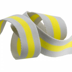 Tula Pink Webbing 2yd x 1.5in - Grey and Lime