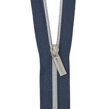 Load image into Gallery viewer, Zippers By The Yard Navy Tape Nylon Teeth #3 | Sallie Tomato
