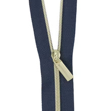 Load image into Gallery viewer, Zippers By The Yard Navy Tape Nylon Teeth #3 | Sallie Tomato
