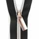 Load image into Gallery viewer, Zippers By The Yard Black Tape Nickel Teeth #5 | Sallie Tomato
