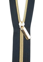 Load image into Gallery viewer, Zippers By The Yard Navy Tape Nylon Teeth #5 | Sallie Tomato

