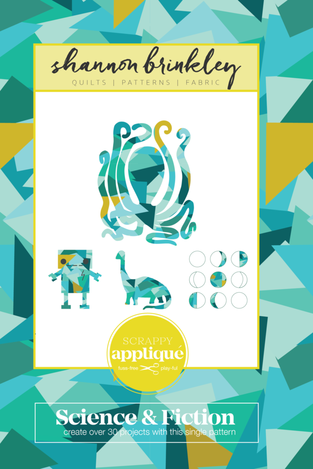Science and Fiction Scrappy Appliqué Paper Pattern